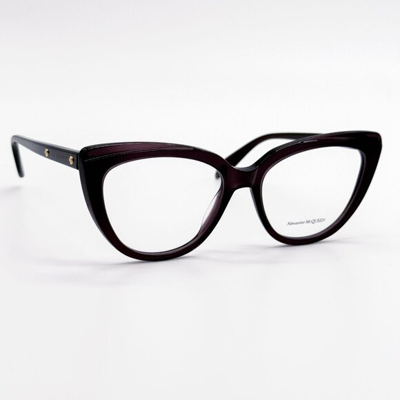 NEW ALEXANDER MCQUEEN EYEGLASSES AM0253O 003 CAT EYE VIOLET WOMEN EYEWEAR - Picture 1 of 8